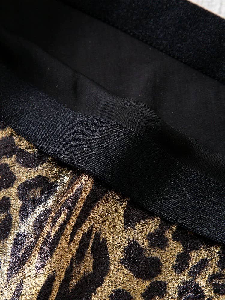 SK80Y Autumn Leopard Print A-Line High Waist Midi Skirt - Image 3