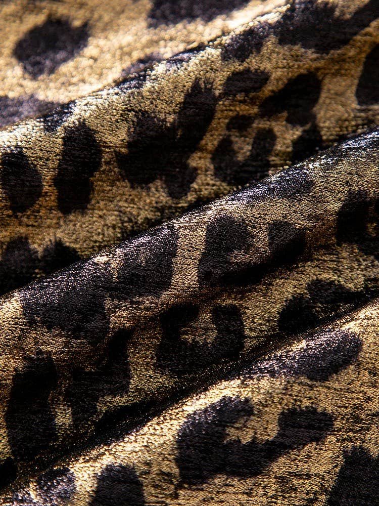 SK80Y Autumn Leopard Print A-Line High Waist Midi Skirt - Image 4