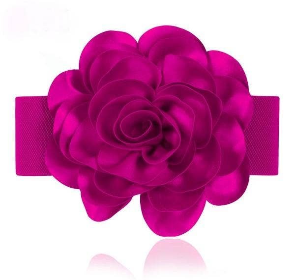 BELT-1 Elegant White Floral Dress Belt - Fashion Accessory - Image 2